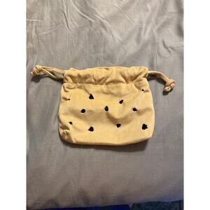 Lele Sadoughi Drawstring Bag Pale Yellow Space for Pearls Buttons Rhinestone